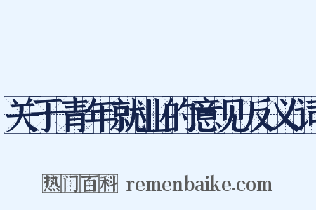 关于青年就业的意见反义词是什么意思的图片